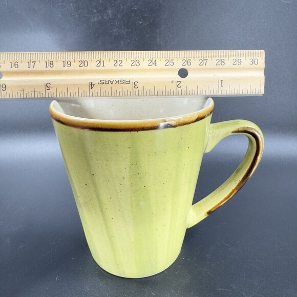 THOMSON POTTERY Mug Cup In The  A mazon Ceramic Speckled Glaze Green Set 2 - Picture 5 of 11